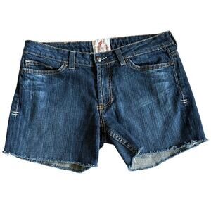 People's Liberation Bella Shorts Y2K Stars Grunge Size 31 Cut Off Denim